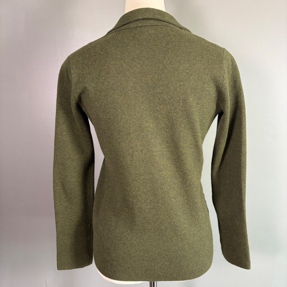 J.Crew Schoolboy Sweater Blazer XXS Olive Green Cotton Knit Academic - Picture 3 of 10